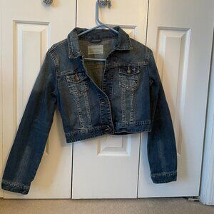 Y2k cropped jean jacket, aeropostale size medium, junior's / women